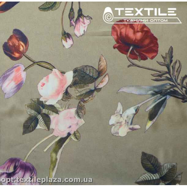 Армани шелк цветной 3515D4C2 розы, нежно-оливковый