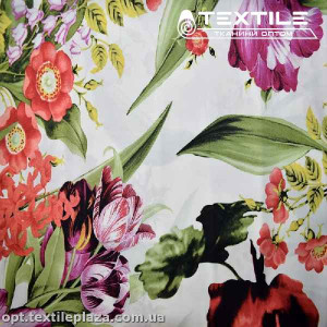Армани шелк цветной 3541D5C1 цветы на белом фоне
