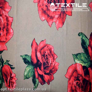 Армани шелк цветной 3515D3C1 цветы на бежевом фоне