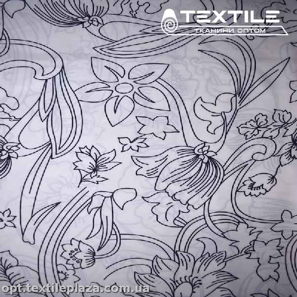 Армани шелк цветной 3541D3C1 цветы на белом фоне