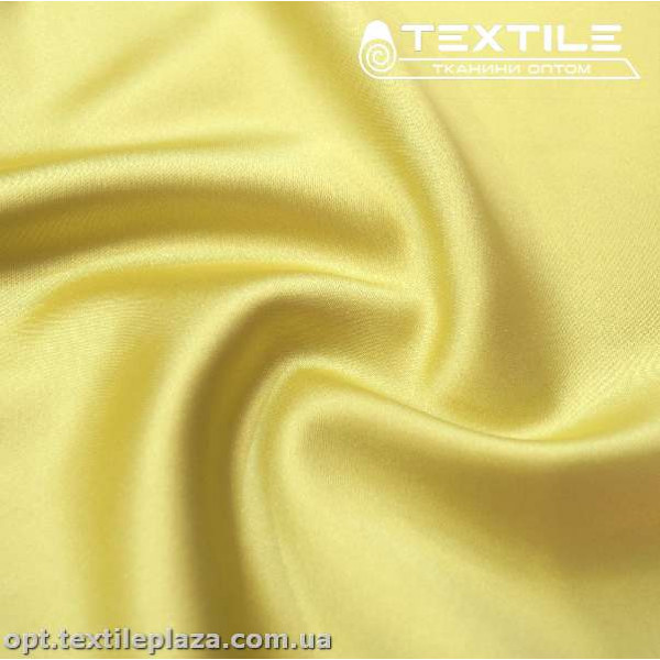Атлас плотный однотонный 2655C16 бледно-желтый