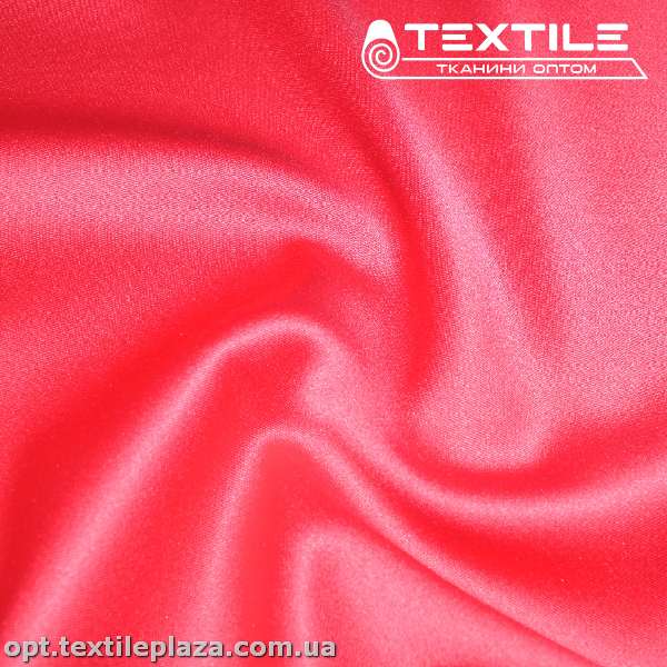 Атлас плотный однотонный 2337C3 розово-коралловый
