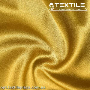 Атлас плотный однотонный 2369C1 горчично-оливковый