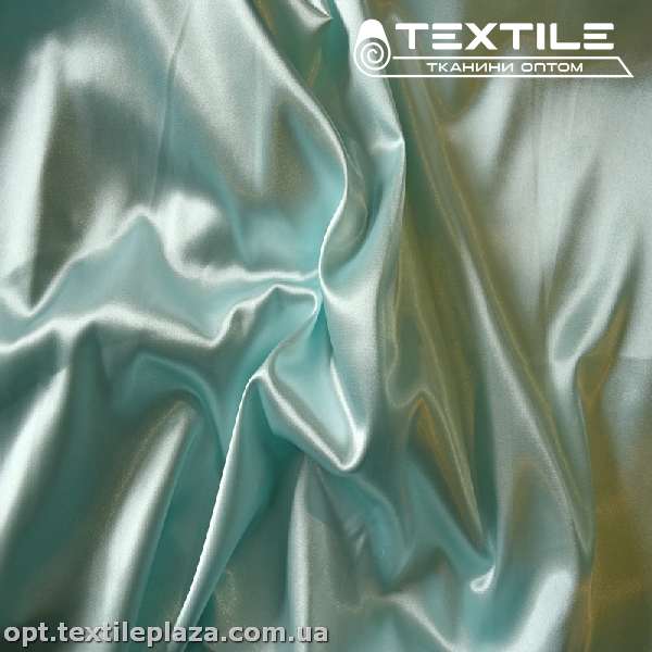 Атлас тонкий стрейчевый 3386C12 светлая мята