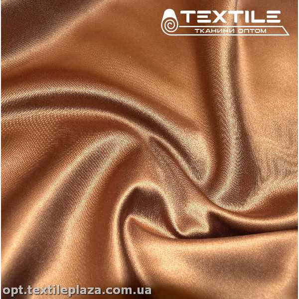Атлас плотный однотонный 3969C9 темная карамель
