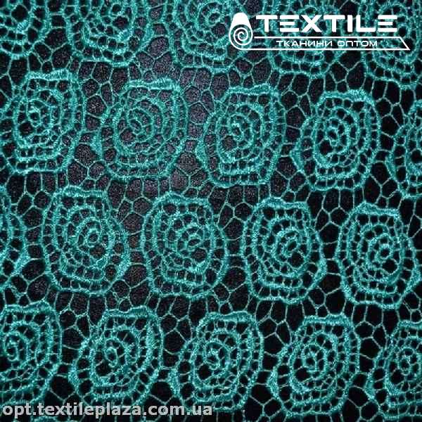 Ажур 5810CHE крупная роза зеленый