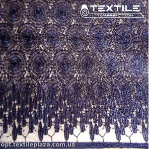 Ажур 5810 пайетки темно-синий