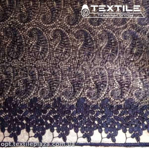 Ажур 5810 пайетки темно-синий