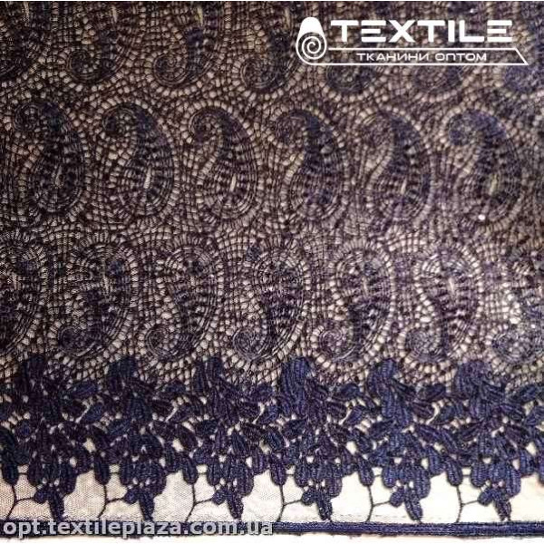 Ажур 5810 пайетки темно-синий
