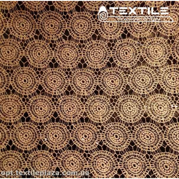 Ажур 5810 пайетки желто-бежевый