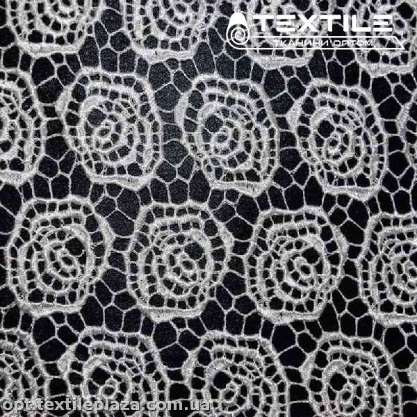 Ажур 5810CHE крупная роза белый