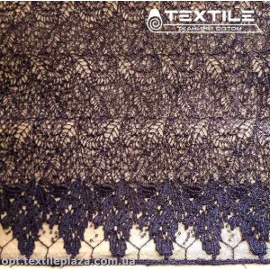 Ажур 5810 пайетки темно-синий