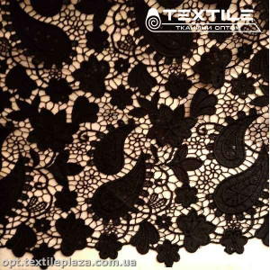 Ажур 3164 пайетки черный