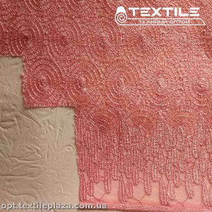 Ажур 5810 пайетки лососевый