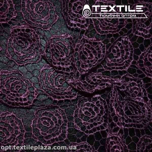 Ажур 5810CHE крупная роза сливовый