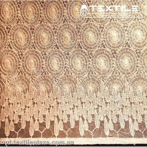 Ажур 5810 пайетки светлый беж