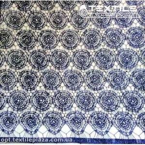 Ажур 5810 пайетки темно-синий