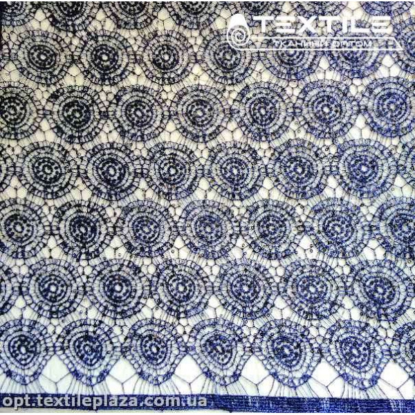 Ажур 5810 пайетки темно-синий