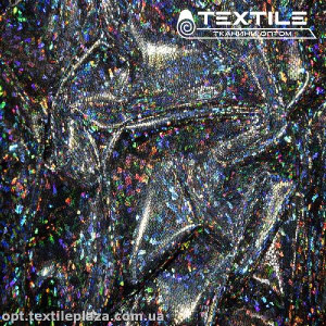 Бифлекс (купальник) голограмма 6098C2 серебро на черном
