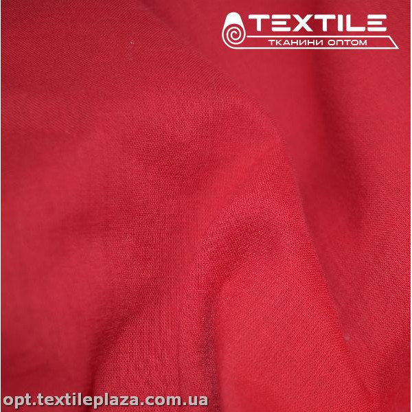 Коттон тонкий стрейчевый однотонный 20662C6 красно-вишнёвый