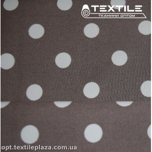 Коттон плотный стрейчевый цветной 3911D1C2 горошек, мокко