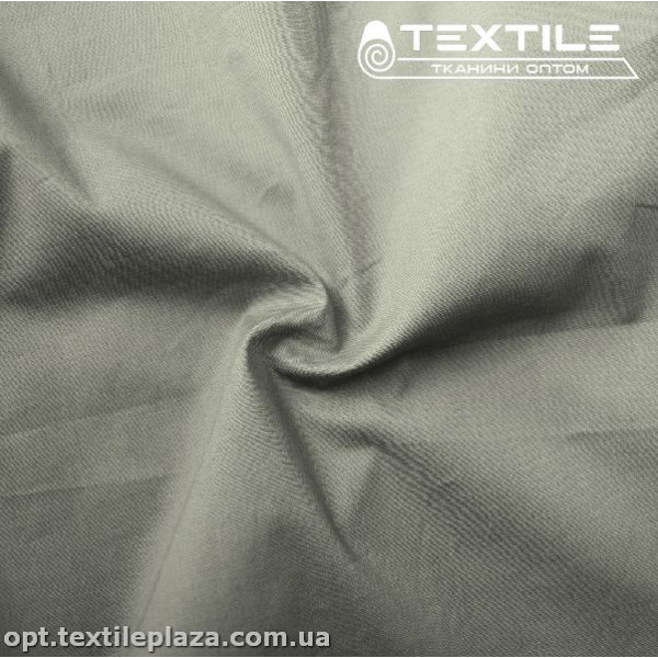 Коттон тонкий стрейчевый однотонный 4033C9 серый