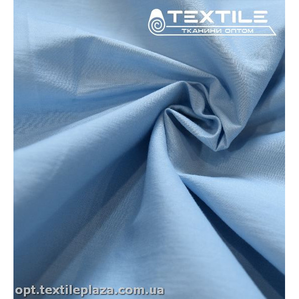 Коттон тонкий стрейчевый однотонный 3141C21 голубой