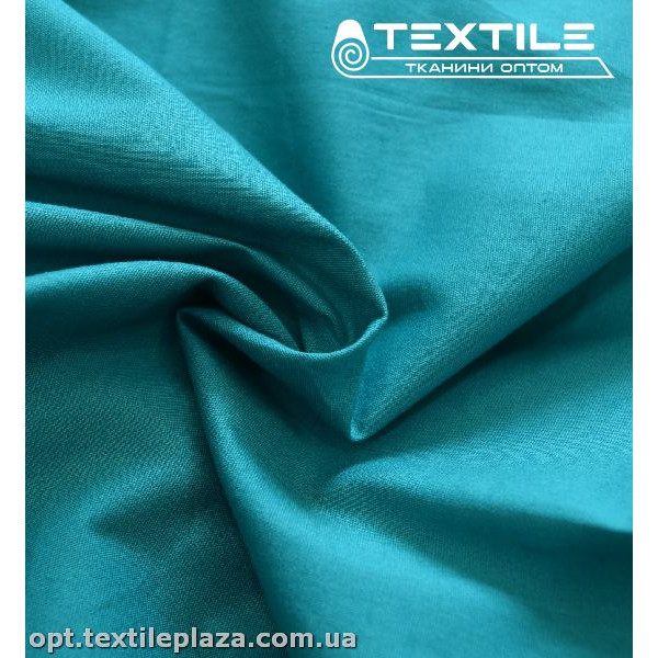 Коттон плотный стрейчевый однотонный 10454C5 бирюзовый