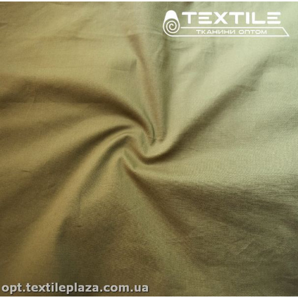 Коттон тонкий стрейчевый однотонный 4033C12 хаки