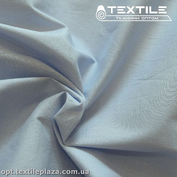 Коттон тонкий стрейчевый однотонный 3847C20 серо-голубой