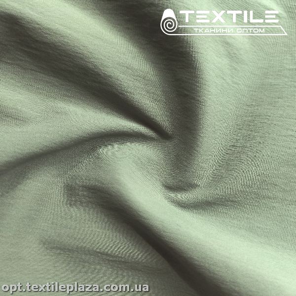 Коттон-нейлон стрейчевый однотонный 3880C7 серо-петролевый