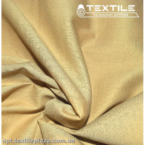 Коттон тонкий стрейчевый однотонный 3847C5 карамельный