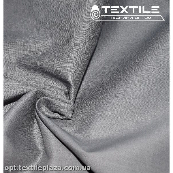 Коттон тонкий стрейчевый однотонный 3847C22 графитово-серый