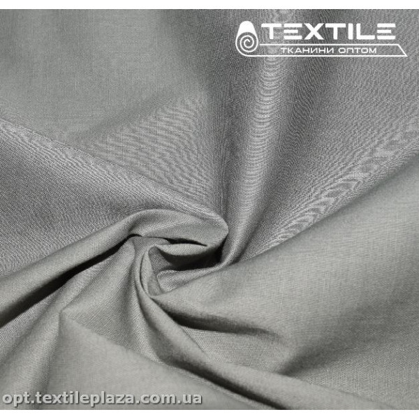 Коттон тонкий стрейчевый однотонный 3847C23 серый