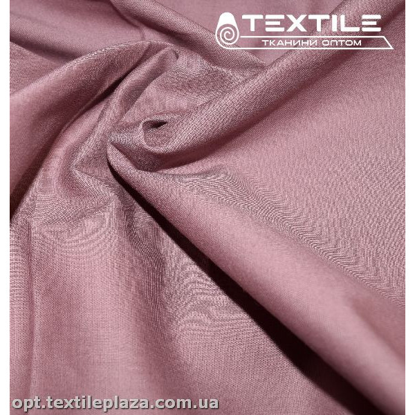 Коттон тонкий стрейчевый однотонный 3504C15 пыльно-розовый