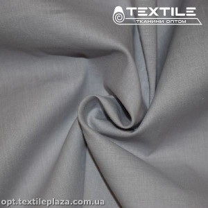 Коттон тонкий стрейчевый однотонный 2689C16 светло-серый