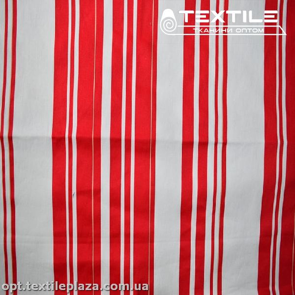 Коттон плотный стрейчевый цветной 3158D71C1 полоска, красный