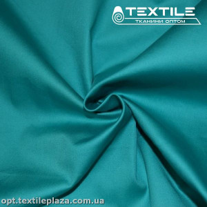 Коттон плотный стрейчевый однотонный 2280C2 бирюзовый