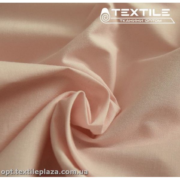 Коттон тонкий стрейчевый однотонный 3222C38 розово-персиковый