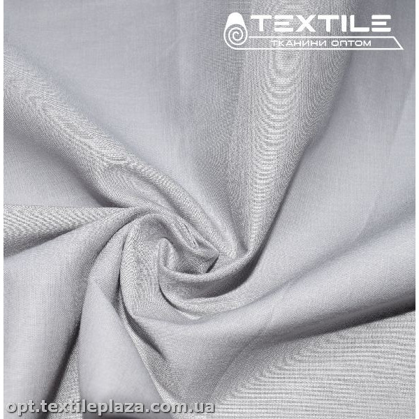 Коттон тонкий стрейчевый однотонный 3504C8 светло-серый