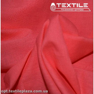 Коттон плотный стрейчевый однотонный 19281C5 коралловый