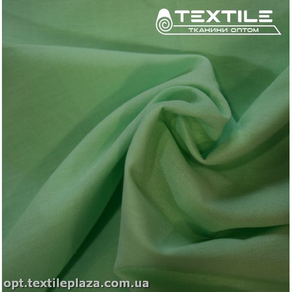 Коттон тонкий стрейчевый однотонный 2723C6 светло-салатовый