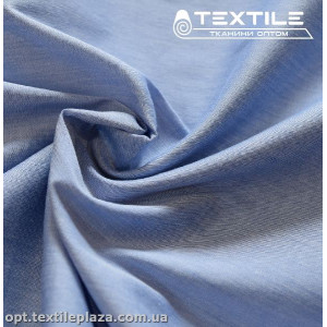 Коттон тонкий стрейчевый однотонный 3847C14 пыльно-голубой