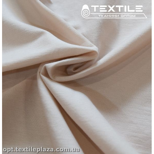 Коттон тонкий стрейчевый однотонный 20662C5 бежевый