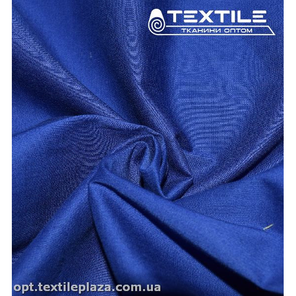 Коттон тонкий стрейчевый однотонный 3847C33 электрик