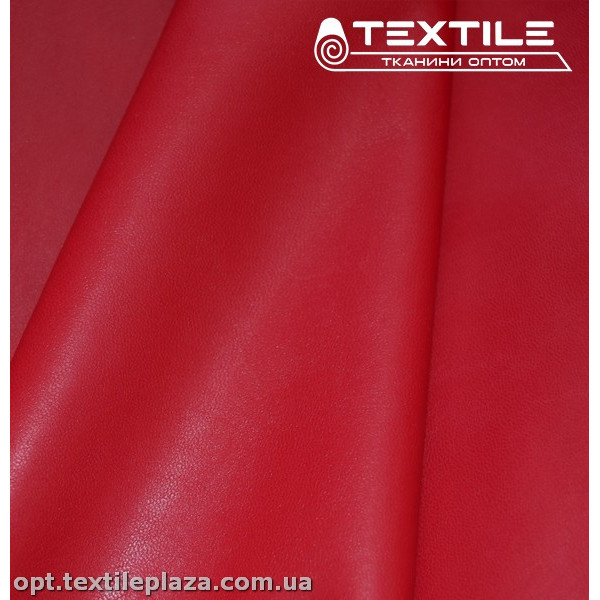 Экокожа на флисе 3379C2 красный