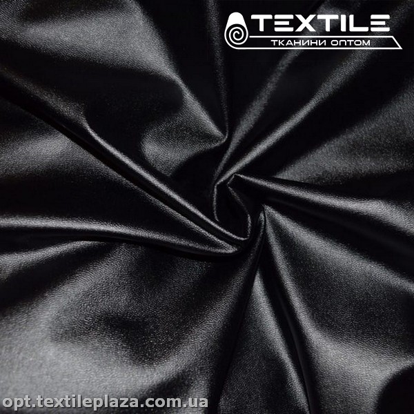 Экокожа на вельбо 3974C1 стрейч, черный