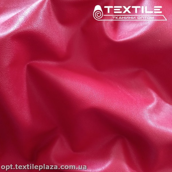 Экокожа однотонная 14095C1 тонкая, красный