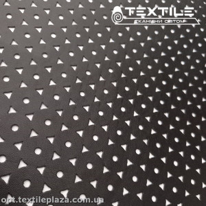 Экокожа перфорированная 2568D1C1 узор, черный