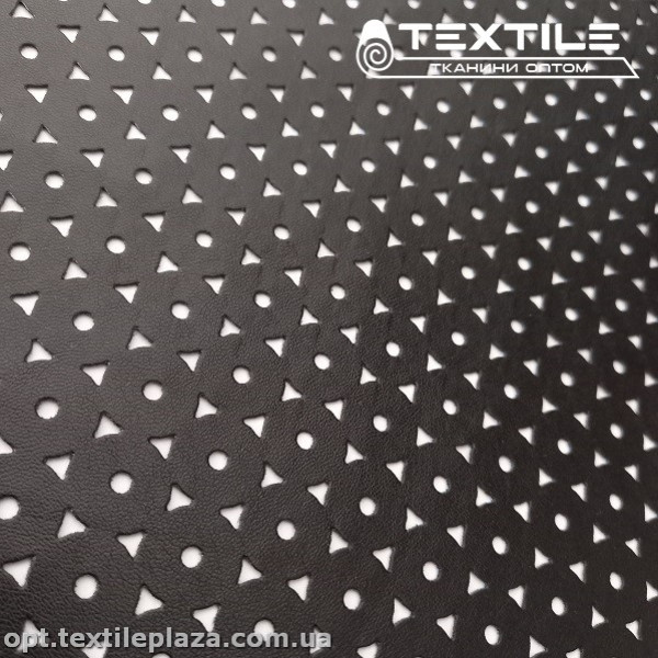 Экокожа перфорированная 2568D1C1 узор, черный